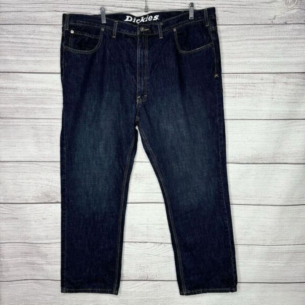 Dickies 100% Cotton Dark Wash‎ Straight Jeans men's size 44x30